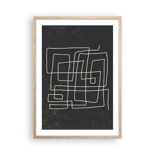 Affiche dans un chêne clair - Poster - Pas aussi simple - 50x70 cm