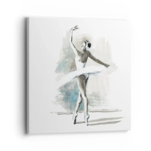 Impression sur toile - Image sur toile - Enchantement du cygne - 30x30 cm