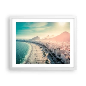 Affiche dans un cadre blanc - Poster - Vacances éternelles à Rio - 50x40 cm