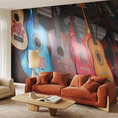 Papier peint sur mesure Autocollant Deluxe - Ambiance latine - Musique, Guitare, Un instrument de musique