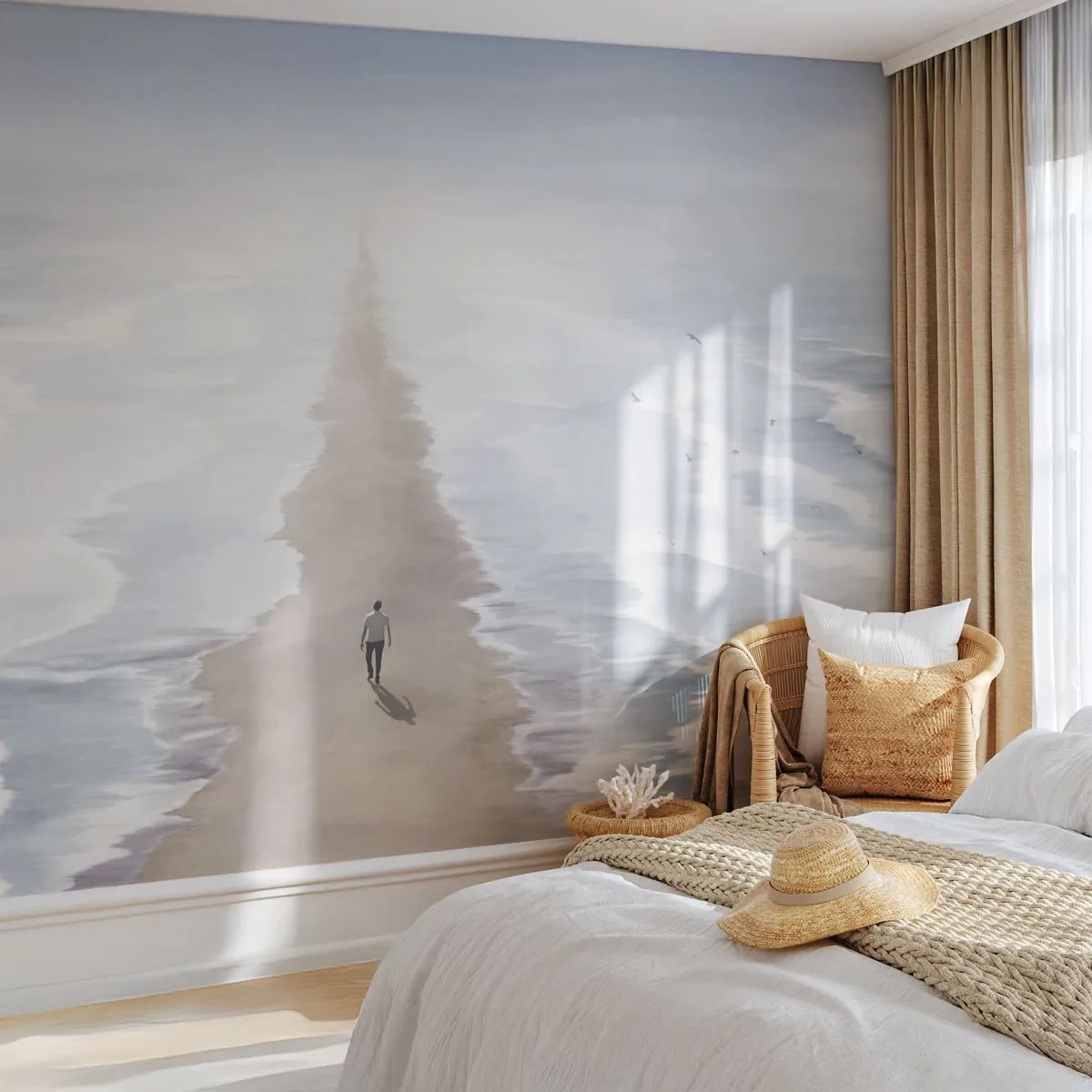 Papier Peint Photo Premium Canvas - Un brillant avenir - Mer, Brillant, Plage - 400x280 cm