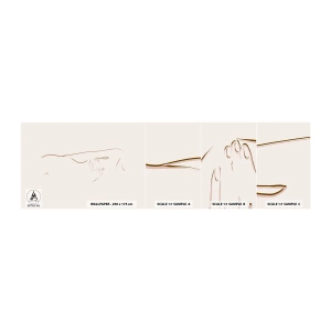 Échantillon de Papier Peint Autocollant Deluxe Sticker - La forme du désir - Abstraction, Graphique, Morceau - 100x30 cm