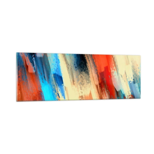 Impression sur verre - Image sur verre - Une cascade de couleurs - 90x30 cm