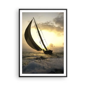 Affiche dans un cadre noir - Poster - Avec le vent et contre le vent - 70x100 cm