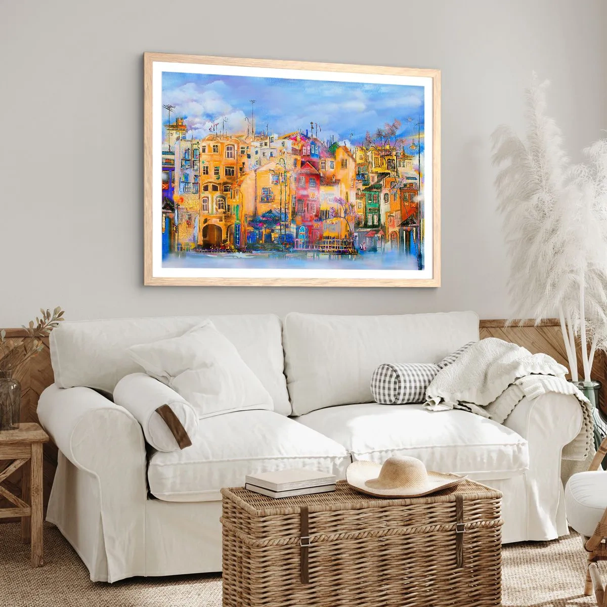 Affiche dans un chêne clair - Poster - Nous sommes ensemble - 100x70 cm