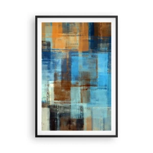 Affiche dans un cadre noir - Poster - A travers le voile bleu - 61x91 cm