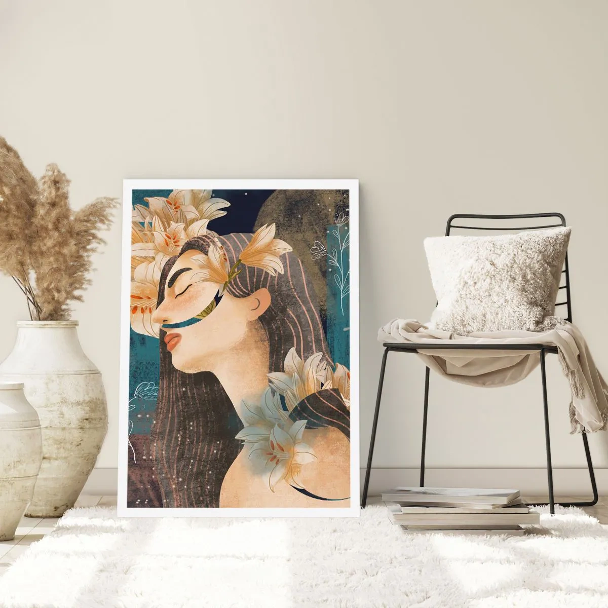 Affiche - Poster - Conte de fée sur la princesse lilas - 61x91 cm