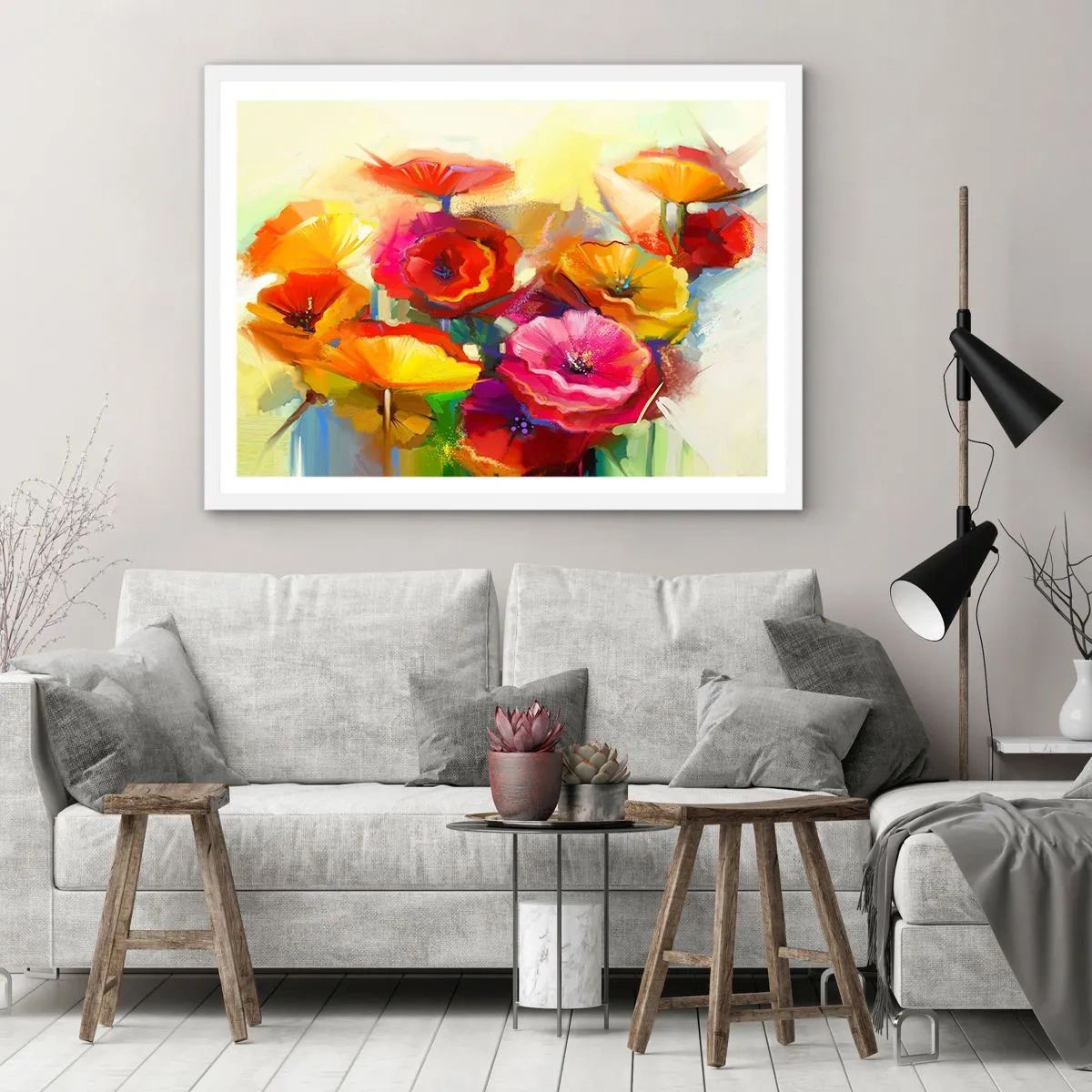 Affiche dans un cadre blanc - Poster - Pas seulement rouge - 100x70 cm