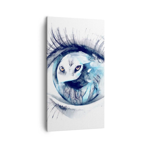 Impression sur toile - Image sur toile - Face à face avec la nature sauvage - 45x80 cm