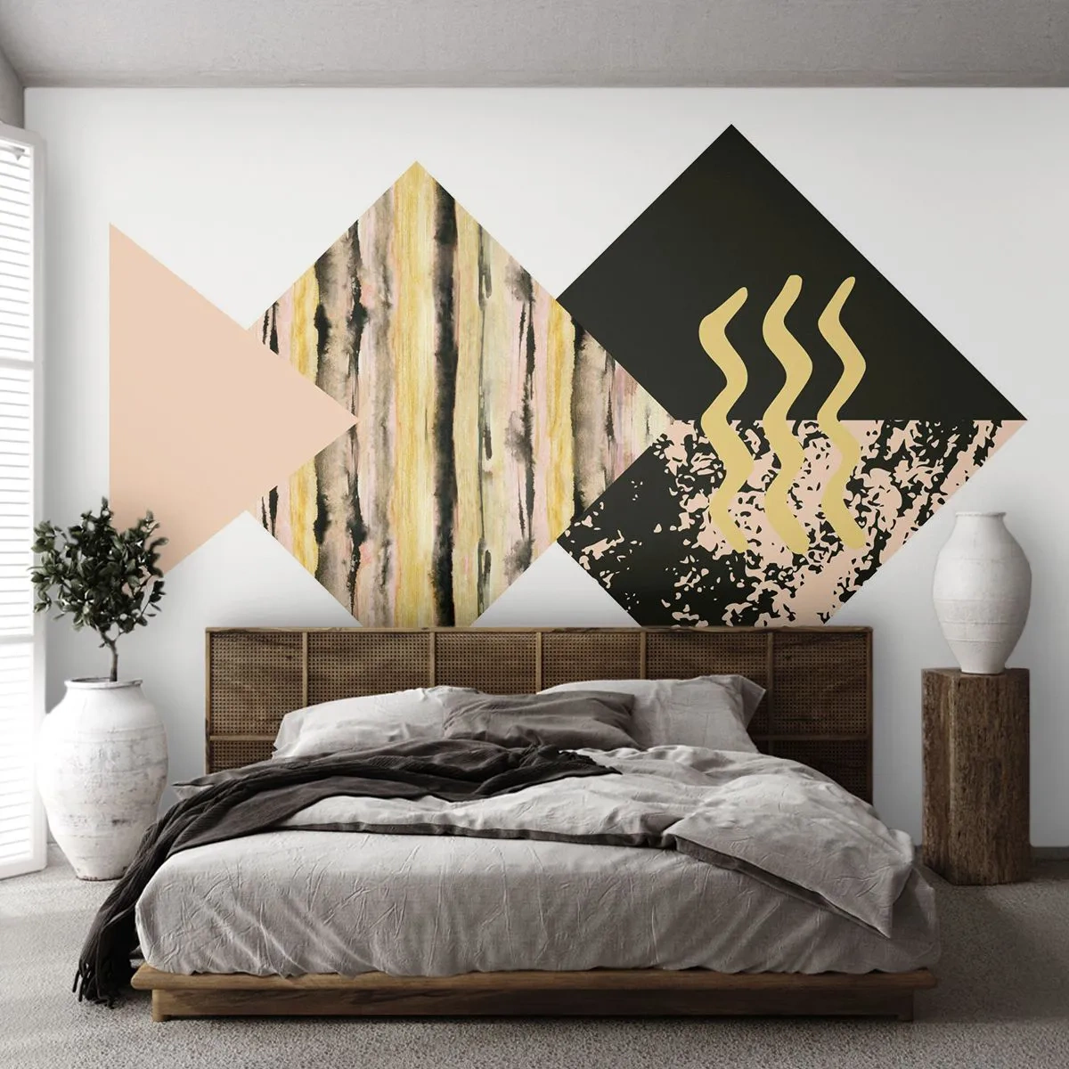 Papier Peint Autocollant Deluxe Sticker - Pas si simple - Abstraction, Morceau, Art moderne - 250x175 cm