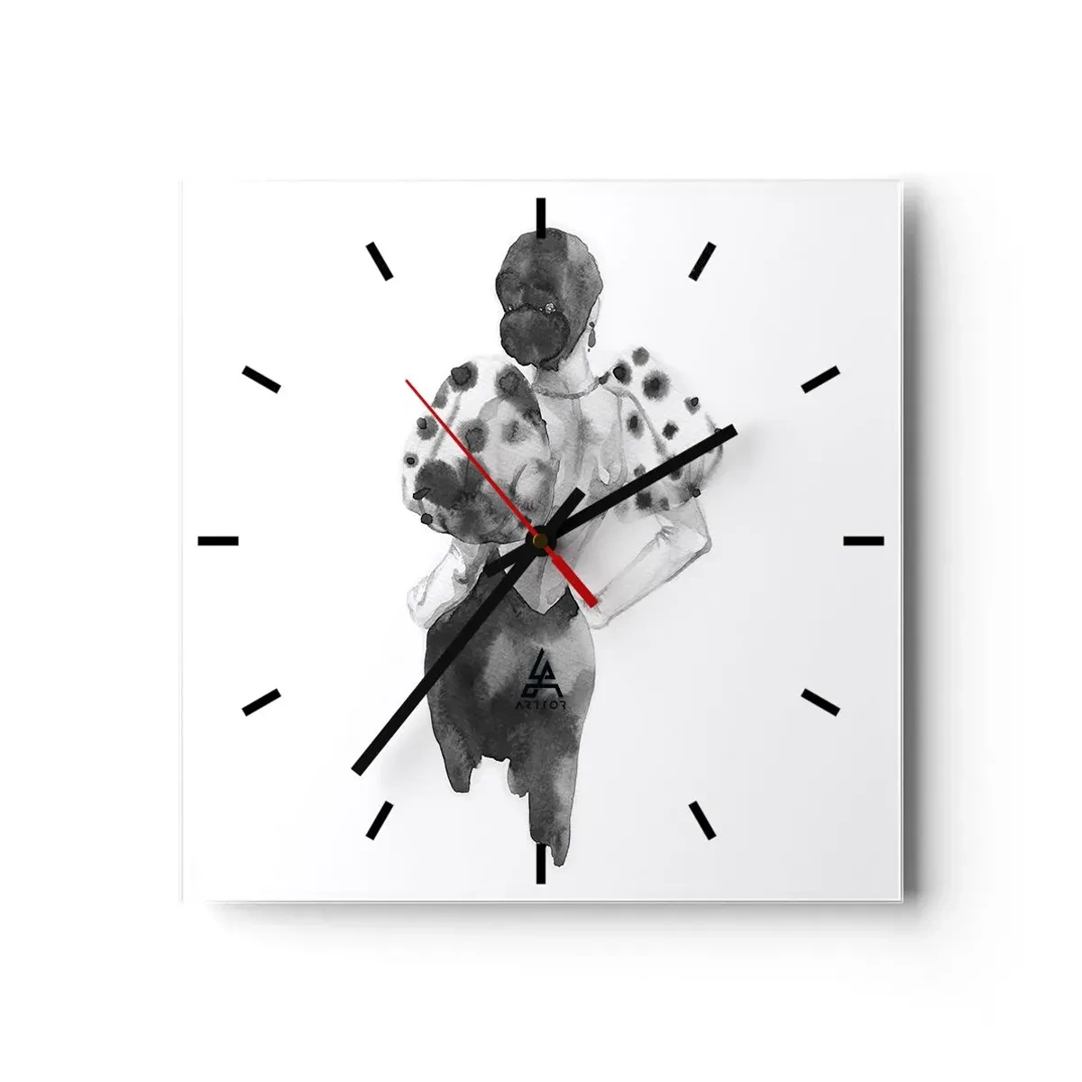 Horloge murale - Pendule murale - Elle est passée juste à côté - 40x40 cm