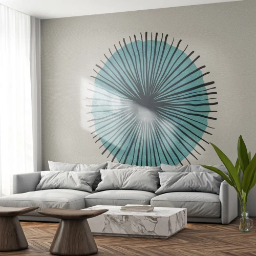 Papier Peint Autocollant Deluxe Sticker - Rayonnant dans l'azur - Abstraction, Morceau, Art moderne - 100x70 cm