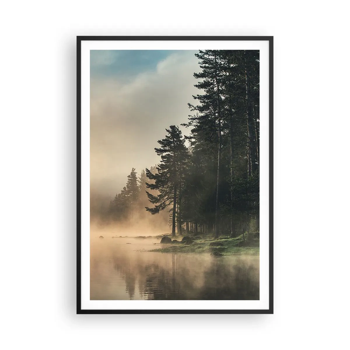 Affiche dans un cadre noir - Poster - Naissance du jour - 70x100 cm