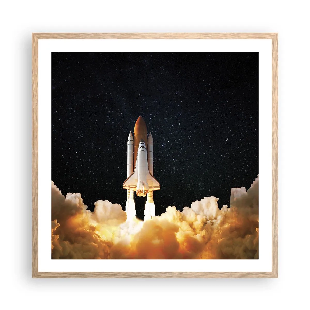 Affiche dans un chêne clair - Poster - Ad astra! - 60x60 cm