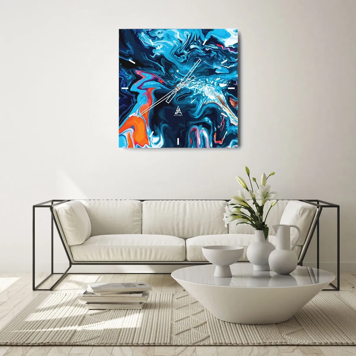 Horloge murale - Pendule murale - Voyage au centre du ciel - 30x30 cm