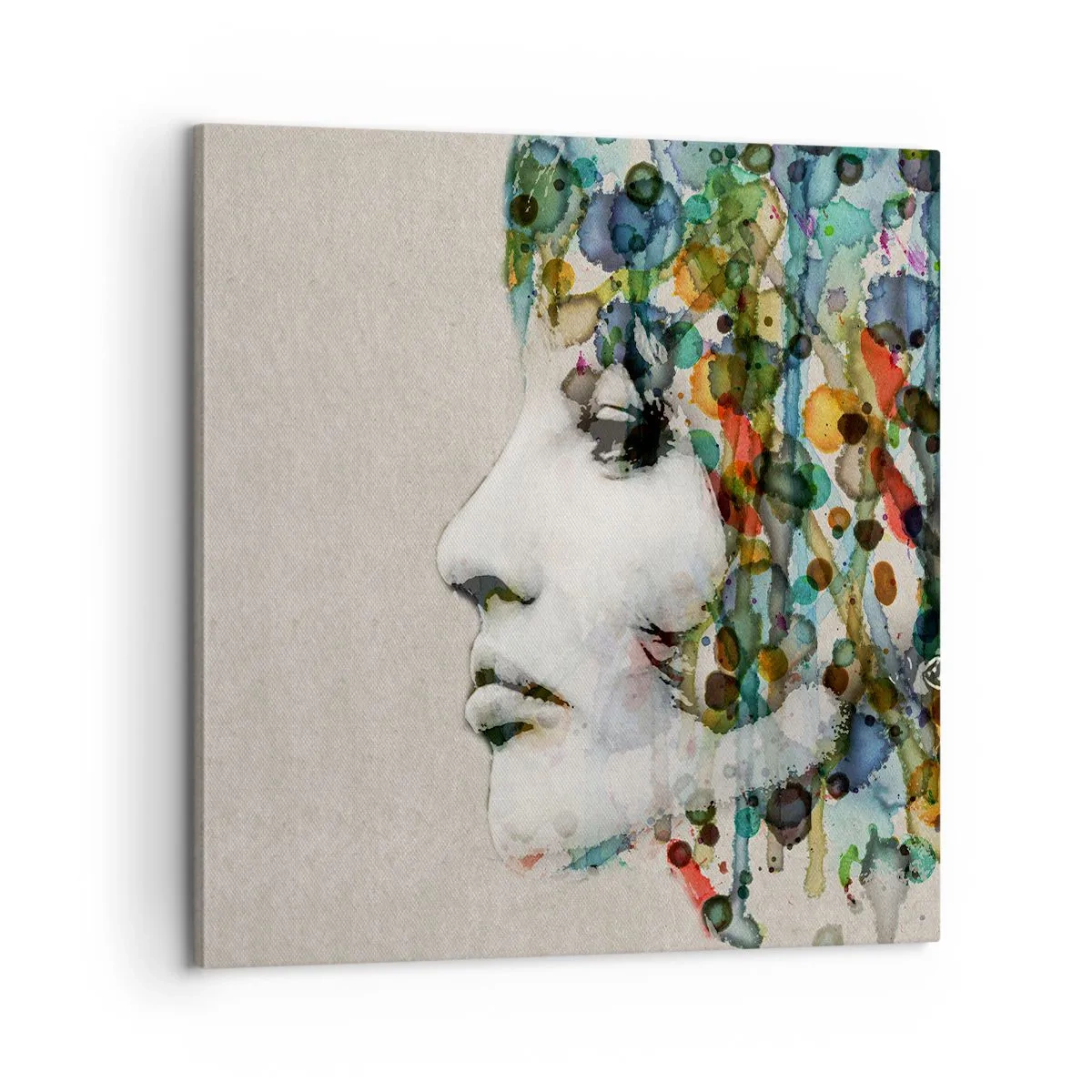 Impression sur toile - Image sur toile - Elle est sortie de la grisaille - 60x60 cm