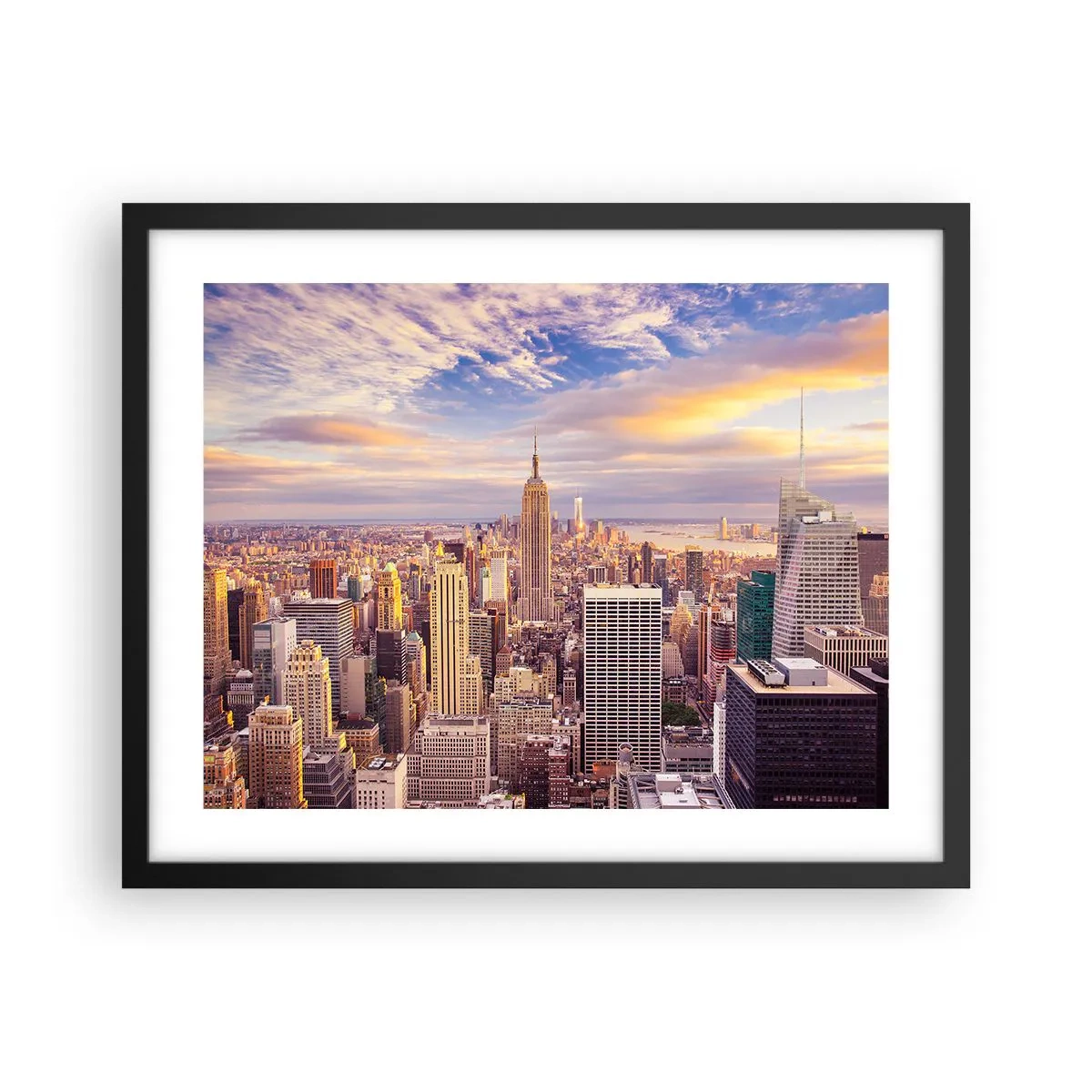 Affiche dans un cadre noir - Poster - Atteindre les nuages eux-mêmes - 50x40 cm