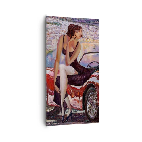 Impression sur toile - Image sur toile - L'été? Uniquement sur la Côte d'Azur - 65x120 cm