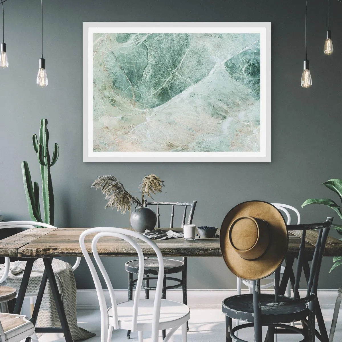 Affiche dans un cadre blanc - Poster - La noble froideur de la pierre - 50x40 cm