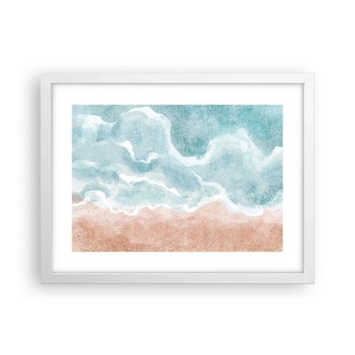 Affiche dans un cadre blanc - Poster - Abstraction du nuage - 40x30 cm