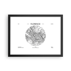 Affiche dans un cadre noir - Poster - Anatomie de Florence - 40x30 cm