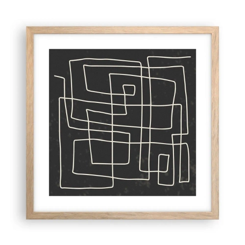 Affiche dans un chêne clair - Poster - Pas aussi simple - 40x40 cm