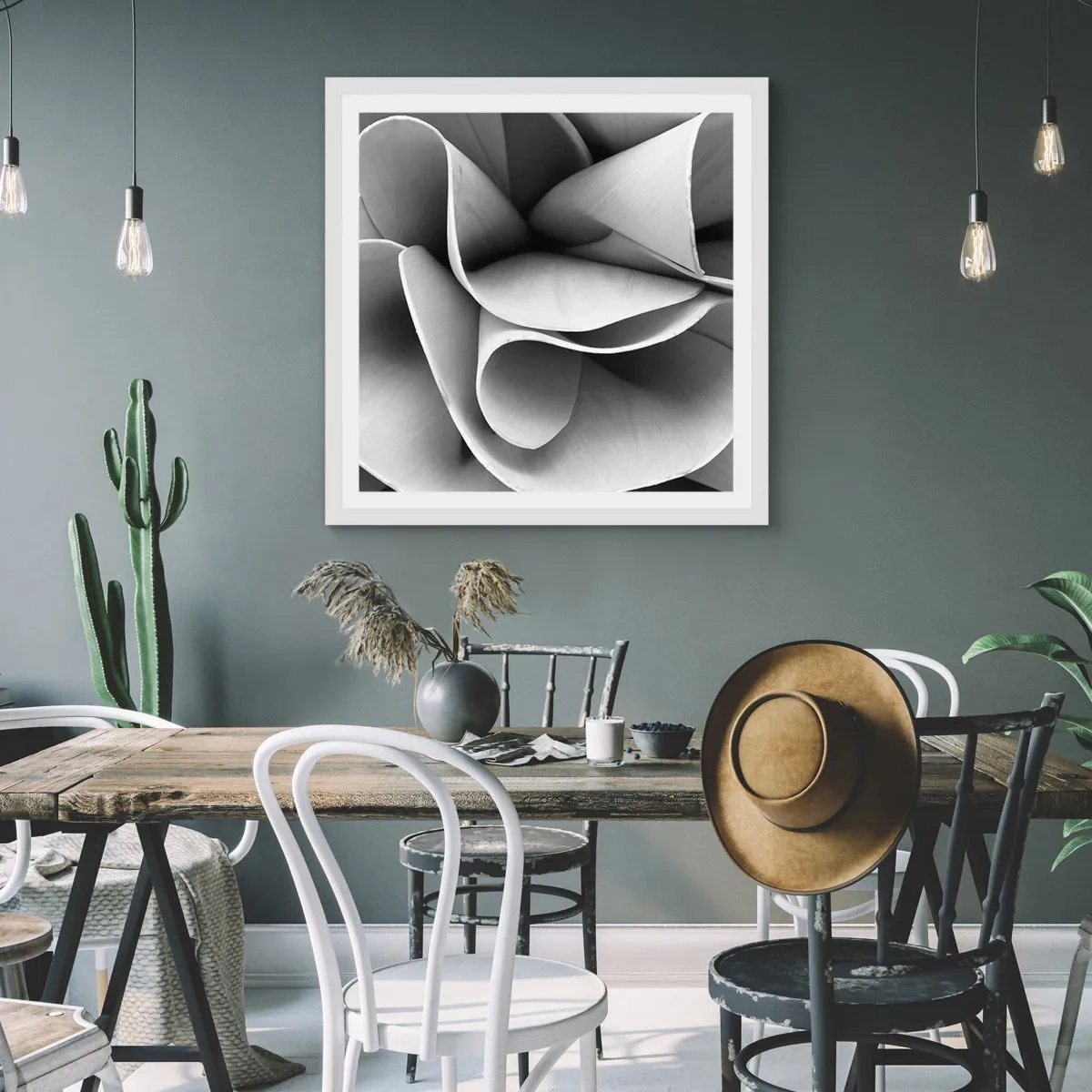 Affiche dans un cadre blanc - Poster - Il s'en passe dans l'espace - 60x60 cm