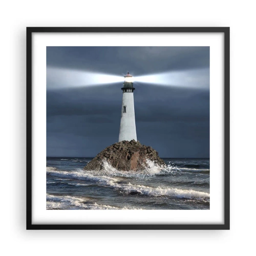 Affiche dans un cadre noir - Poster - I… i… ici ! - 50x50 cm