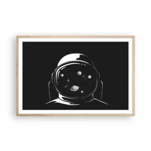 Affiche dans un chêne clair - Poster - Sympa la vue - 91x61 cm