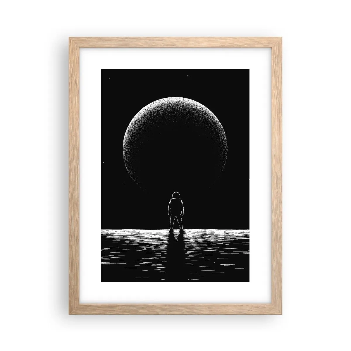 Affiche dans un chêne clair - Poster - Face à face - 30x40 cm