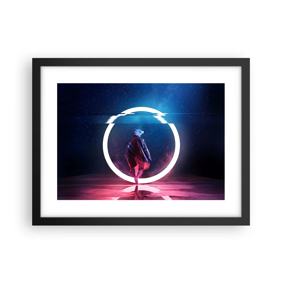 Affiche dans un cadre noir - Poster - Entre deux mondes - 40x30 cm