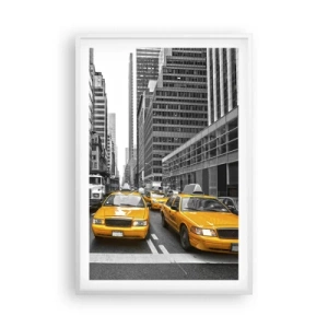 Affiche dans un cadre blanc - Poster - C'est nous qui colorons la ville - 61x91 cm