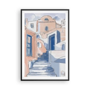 Affiche dans un cadre noir - Poster - Ville exotique - 61x91 cm