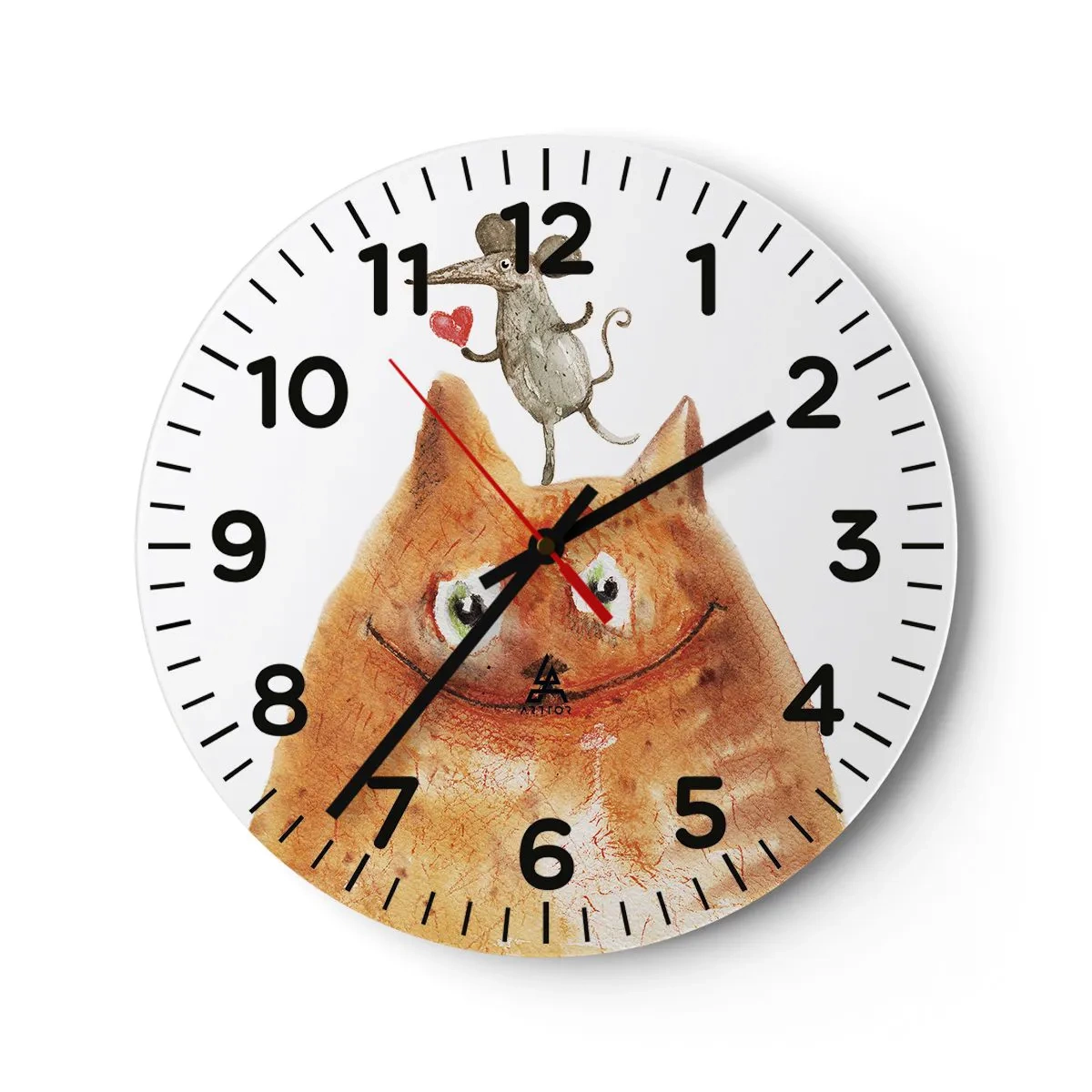 Horloge murale - Pendule murale - Amour paradoxal - 40x40 cm