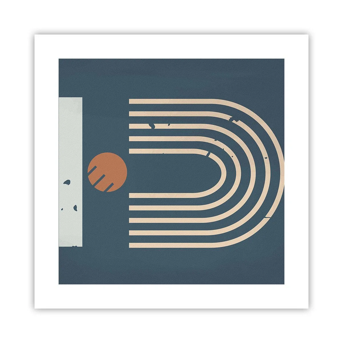 Affiche - Poster - Géométrie sur la grenade - 40x40 cm