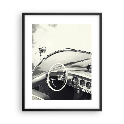 Affiche dans un cadre noir - Poster - Temps pour riche - 40x50 cm