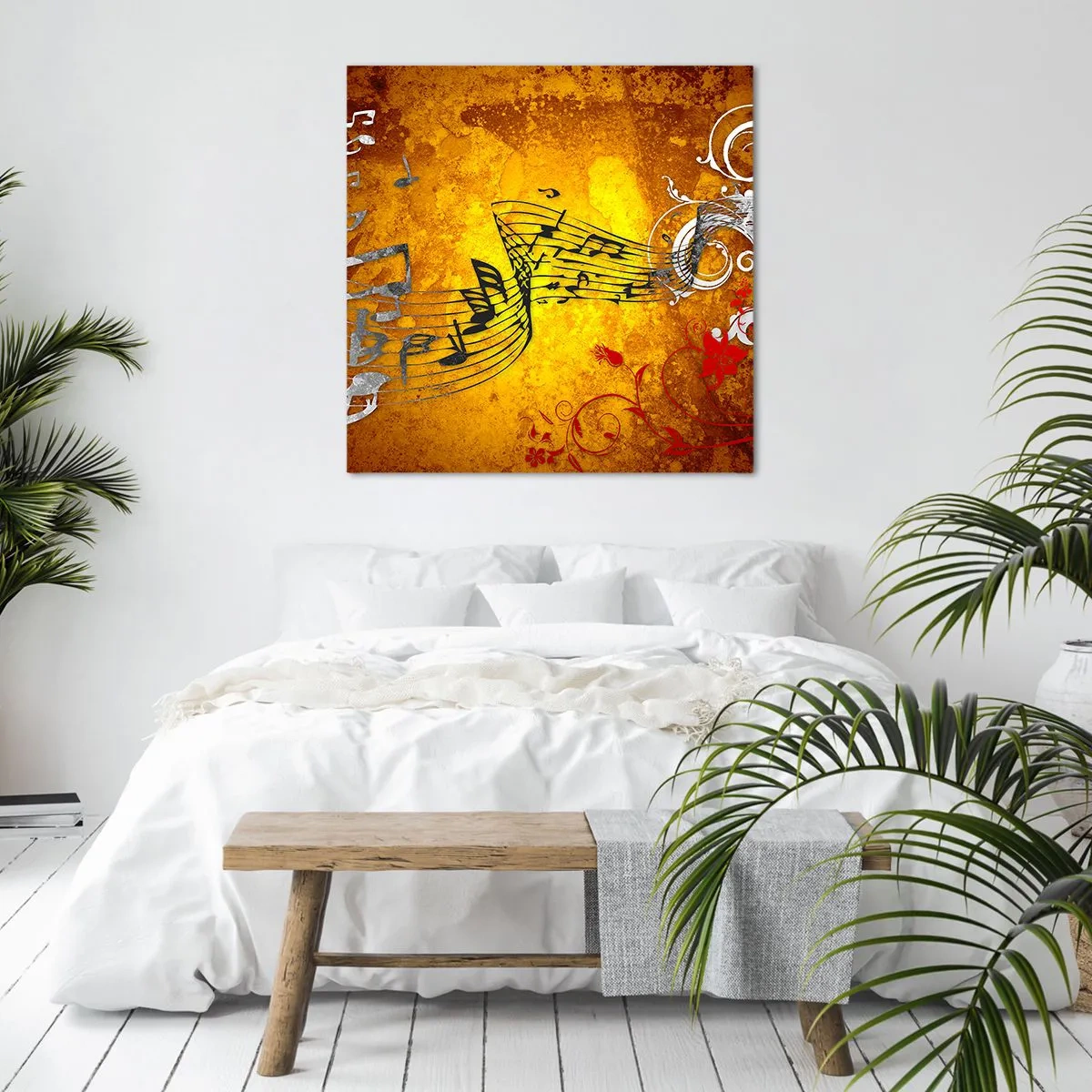 Impression sur toile - Image sur toile - Que la musique coule - 50x50 cm