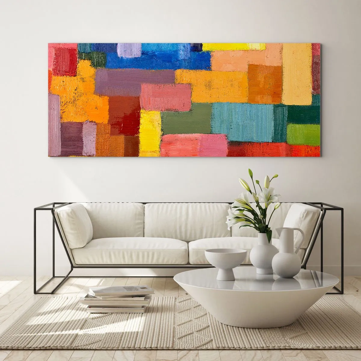 Impression sur verre - Image sur verre - Chacun est différent, tout est coloré - 90x30 cm