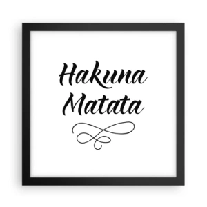 Affiche dans un cadre noir - Poster - Le meilleur conseil - 30x30 cm