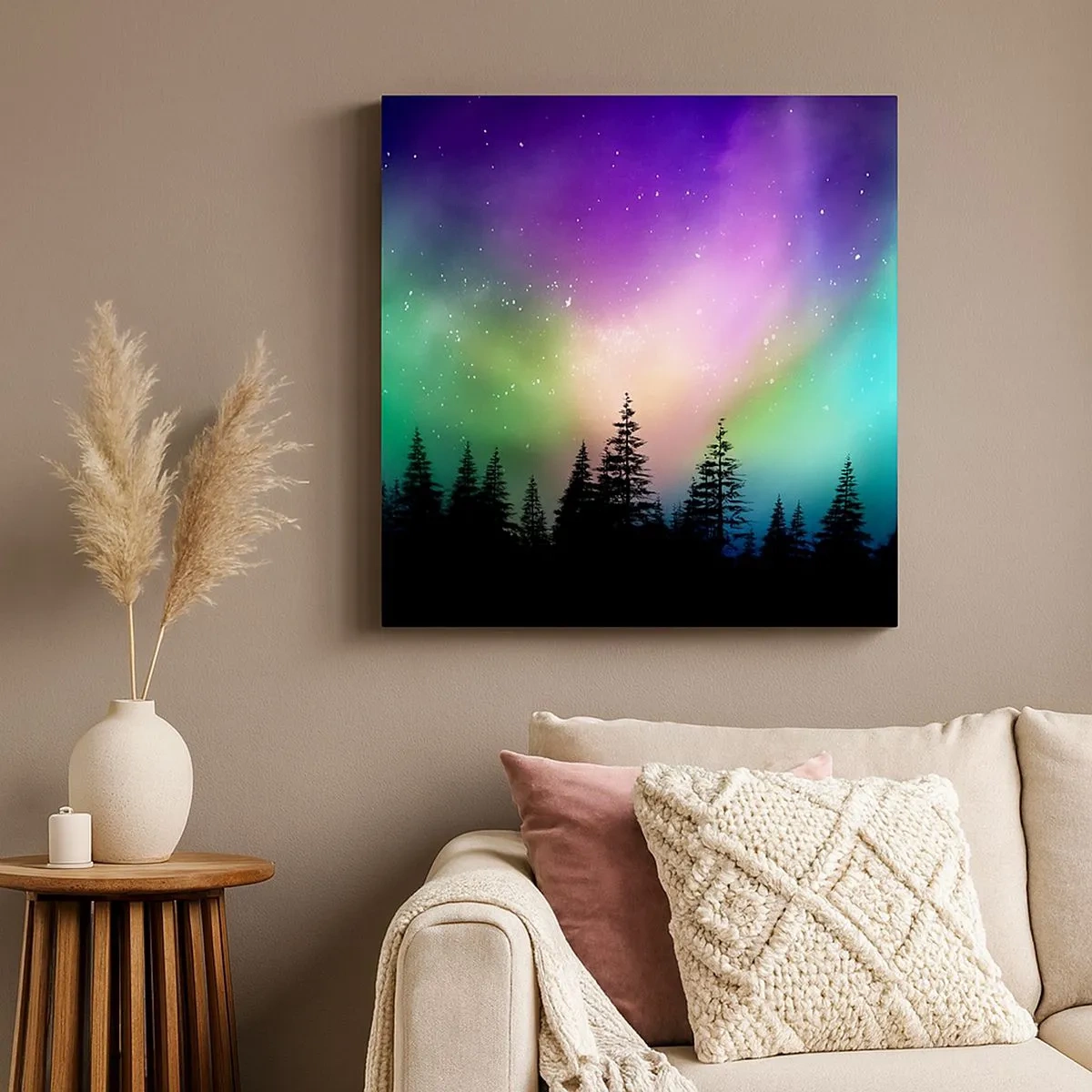 Impression sur toile - Image sur toile - Magie blanche - 30x30 cm