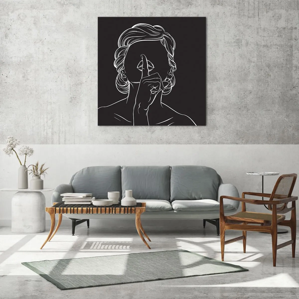 Impression sur verre - Image sur verre - La beauté s'épanouit en silence - 70x70 cm