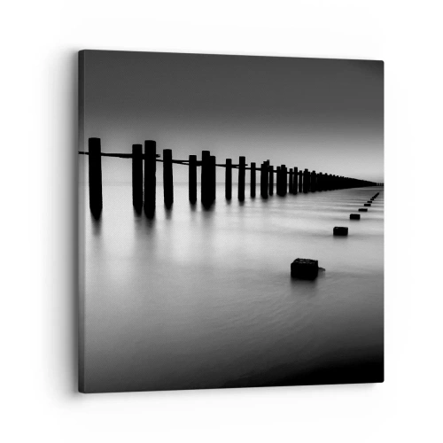 Impression sur toile - Image sur toile - Distance grise dans le brouillard - 30x30 cm