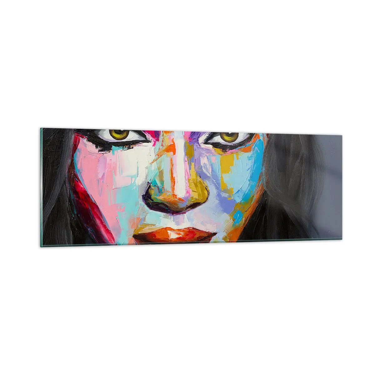 Impression sur verre - Image sur verre - Il est impossible de le quitter les yeux - 90x30 cm