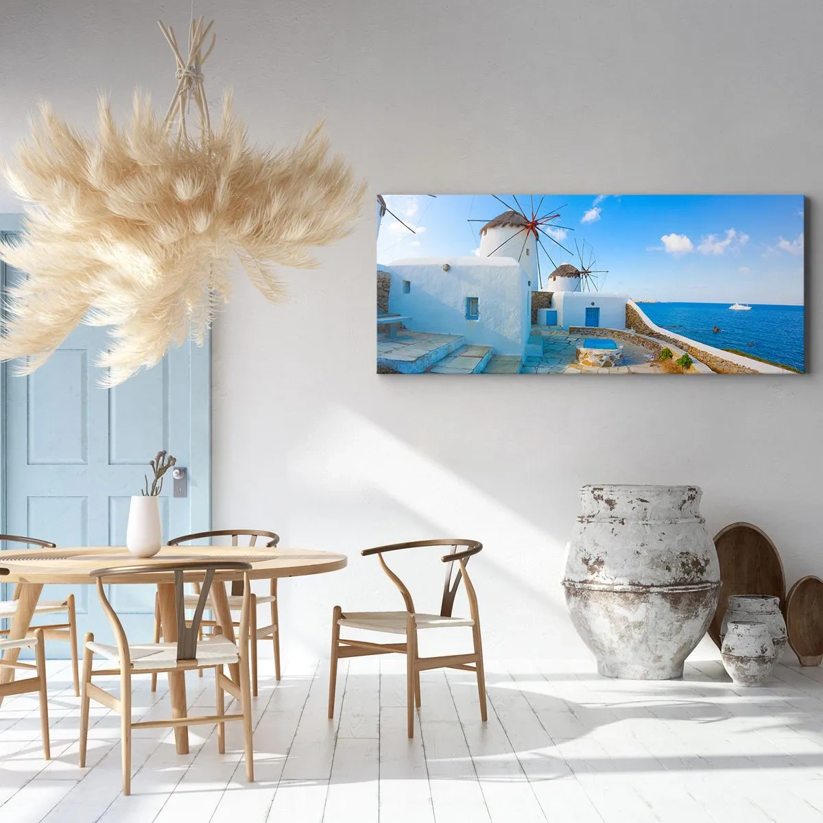Impression sur toile - Image sur toile - Le vent bleu de la mer - 100x40 cm