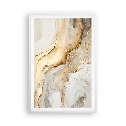 Affiche dans un cadre blanc - Poster - Abstraction : beauté et bonté - 61x91 cm