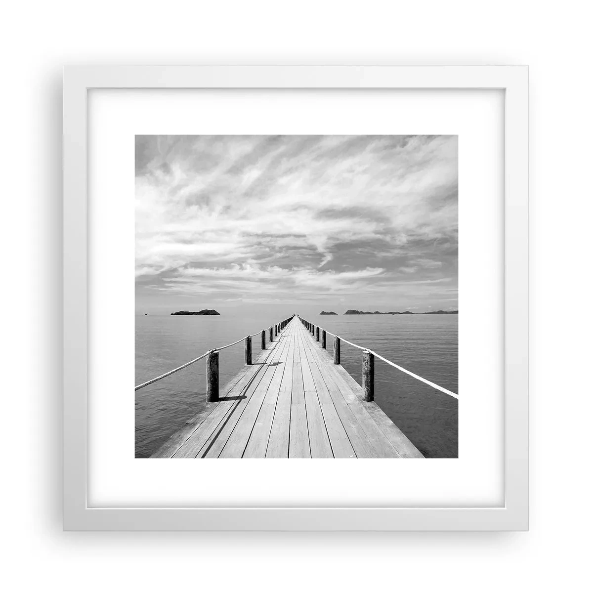 Affiche dans un cadre blanc - Poster - Et peut-être un voyage... - 30x30 cm