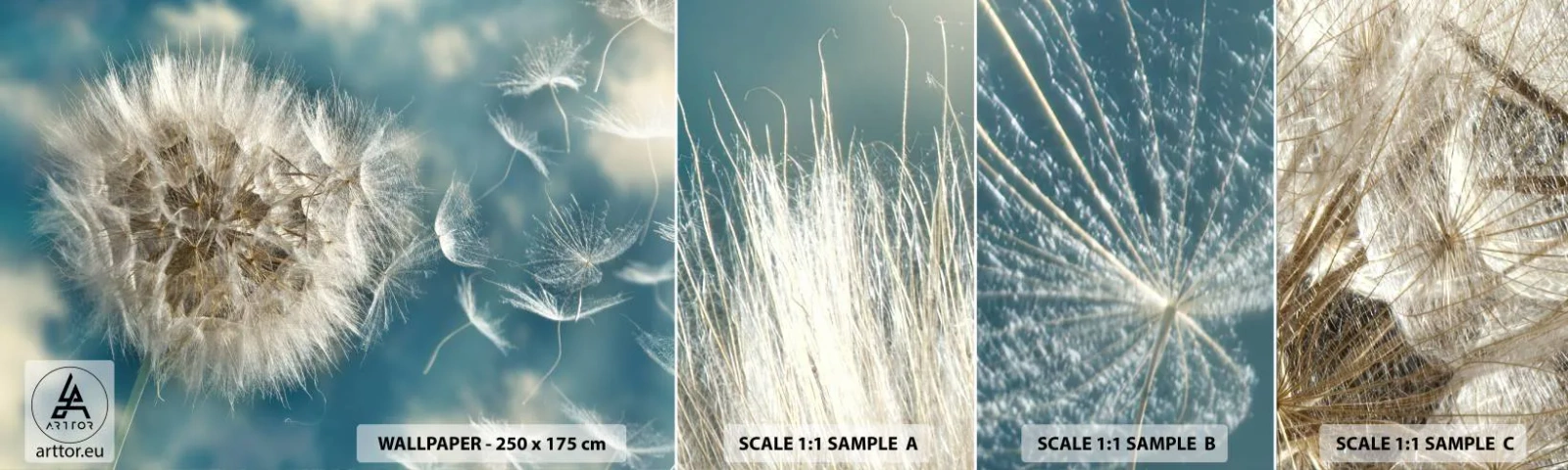 Échantillon de Papier Peint Autocollant Deluxe Sticker - souffle d'ange - Nature, été indien, Morceau - 100x30 cm