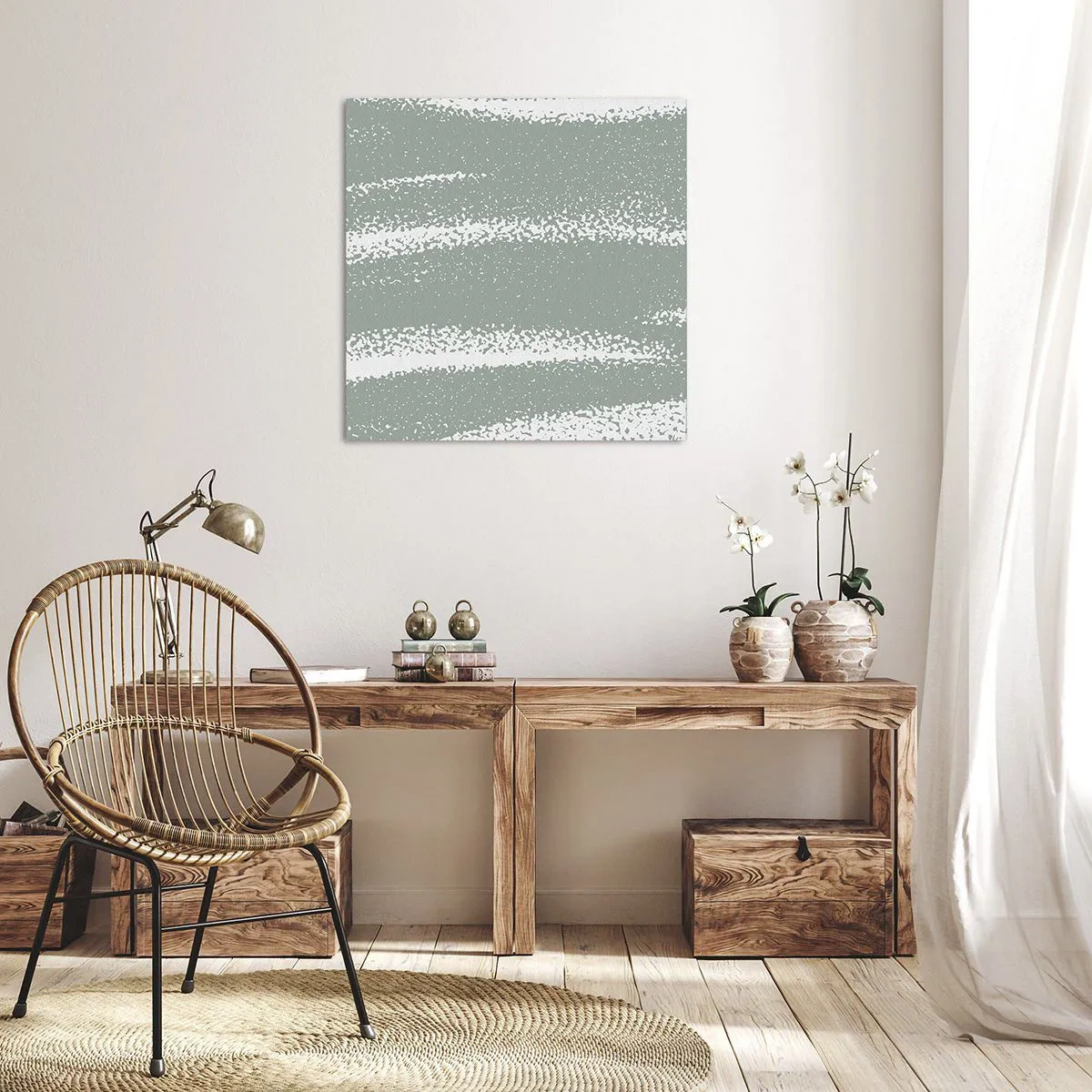 Impression sur toile - Image sur toile - Abstraction dans un climat hivernal - 30x30 cm