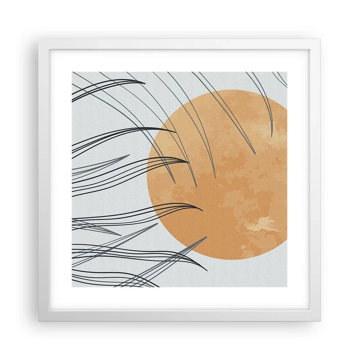 Affiche dans un cadre blanc - Poster - Toujours vers le soleil - 40x40 cm