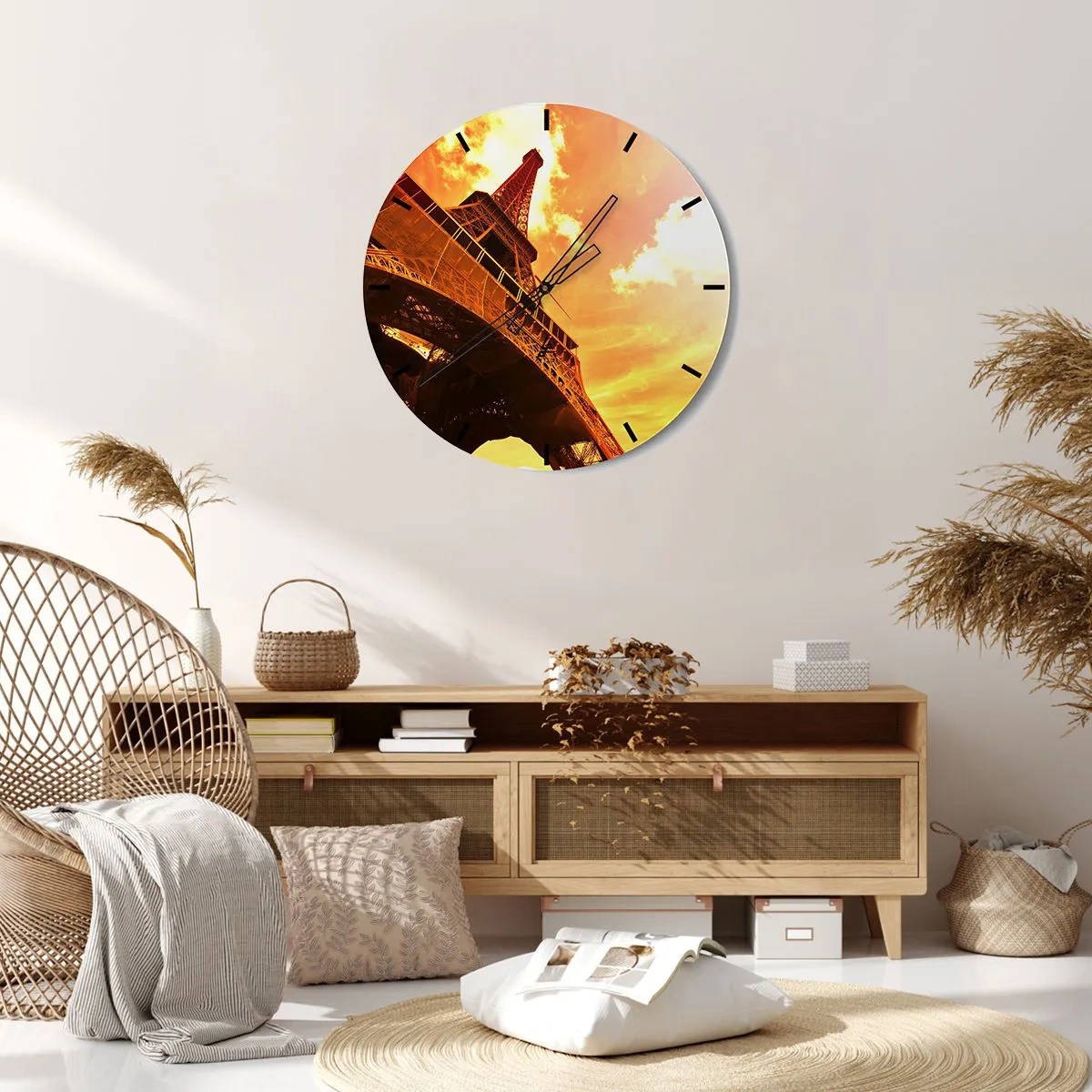 Horloge murale - Pendule murale - Monumental, car il est doré par le soleil - 40x40 cm